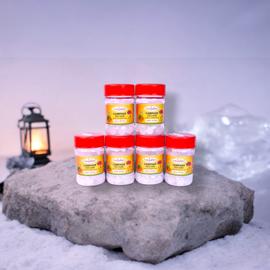 Mangalam Camphor Tablets 20g – Pack of 6 | 100% Pure | No Residue
